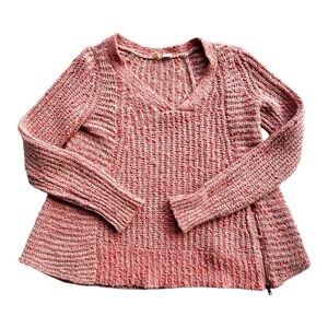 Anthropologie Moth Salmon/Tan Color‎ Swing Sweater Size Small